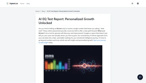 AI EQ Test Report: Personalized Growth Unlocked