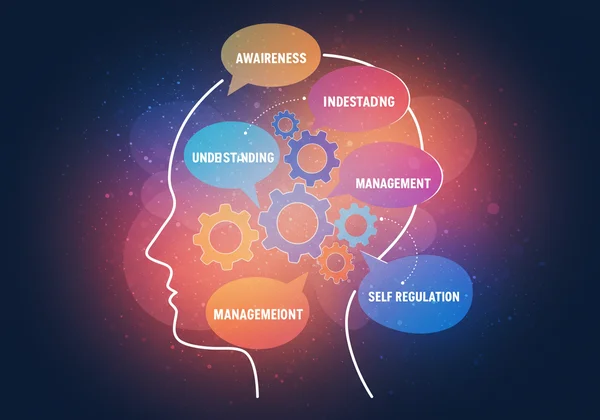 Abstract representation of emotional intelligence: awareness, management.