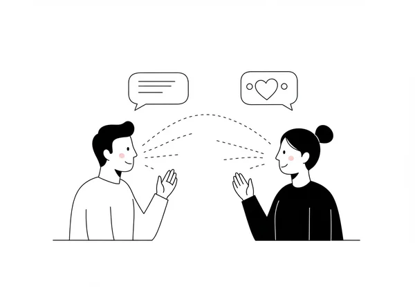 Hai người đang lắng nghe chủ động, thể hiện sự đồng cảm