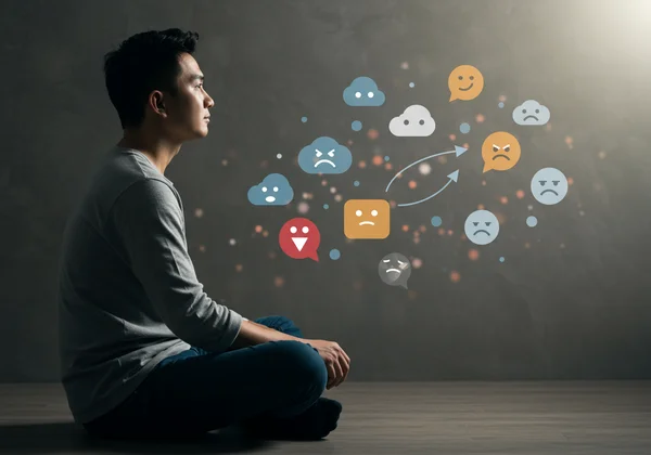 Person journaling and meditating for self-awareness practice